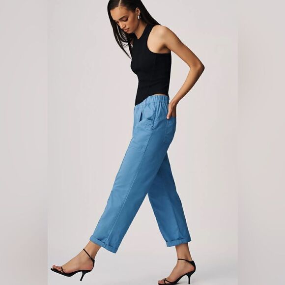 Anthropologie Pilcro Ruched Crop Utility Pants Size 26 - Picture 4 of 6